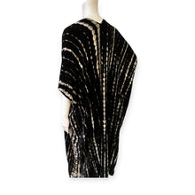 Load image into Gallery viewer, Black and Off White Striped Kimono