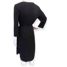 Load image into Gallery viewer, BCBG Paris Womens Black 3/4 Sleeve Wrap Dress