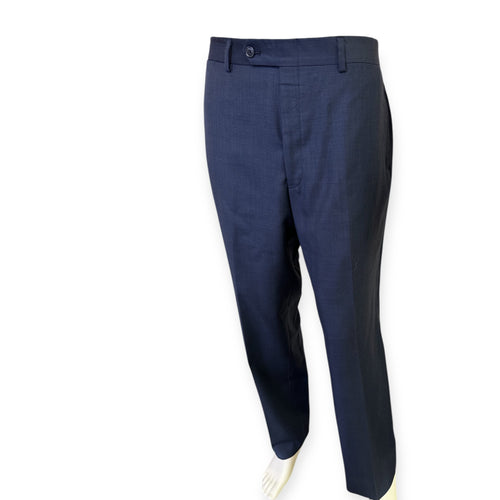 Men's Navy Dress Pants Modern Fit Wool Blend Suit Pants