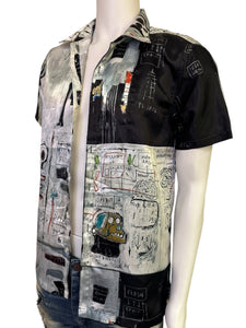 Like BASQUIAT Skull Button Down