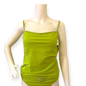 La Blanca Neon Green Spaghetti Strap Swim Top and Bottom