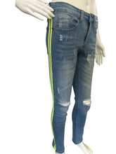 Load image into Gallery viewer, Neon Green Reflector Jeans