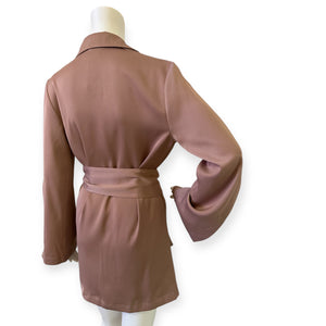 Elegant Blush Women's Belted Blazer