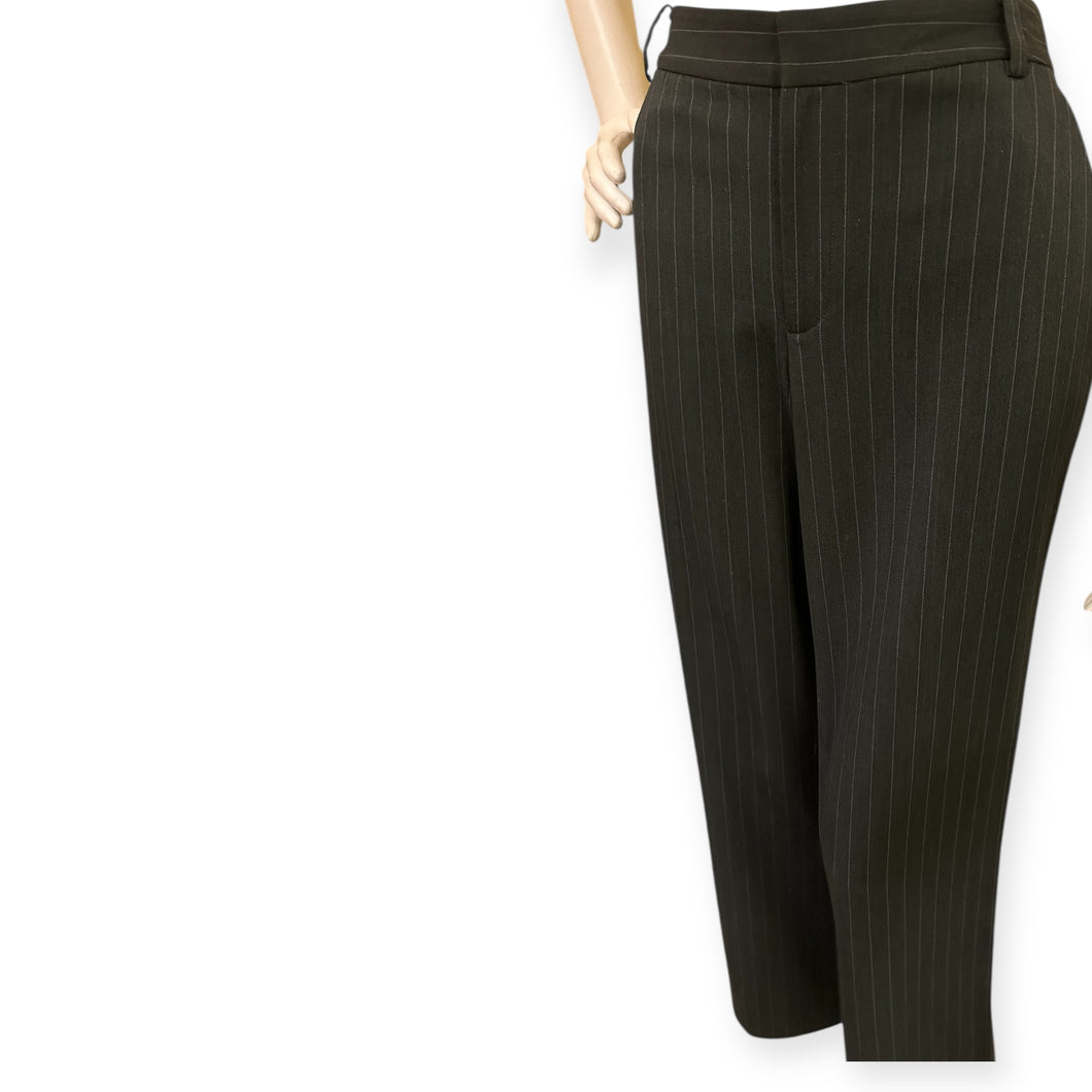 Women's Chaps Charcoal/Grey Pinstripe Pants