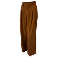 Load image into Gallery viewer, Brown Wide-Leg Trousers