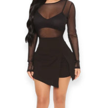 Load image into Gallery viewer, Blurred Lines Mesh Romper