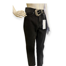 Load image into Gallery viewer, Le' AL.X Denim Built-In Western Belt High Rise Straight Leg Pocket Jeans