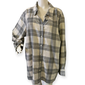 Metallic Flannel Modern Classic Shirt- Chimney Plaid