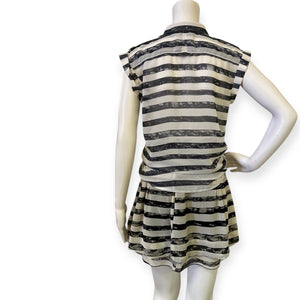 Stripped Bubble Skirt