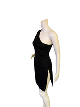 Load image into Gallery viewer, PrettyLittleThing Black One-Shoulder Bodycon Dress