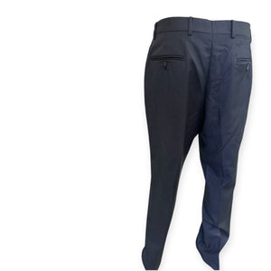 Men's Navy Dress Pants Modern Fit Wool Blend Suit Pants