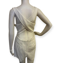Load image into Gallery viewer, White V-NeckOpen Back Sleeveless Romper