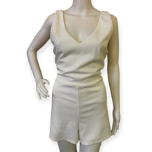 Load image into Gallery viewer, White V-NeckOpen Back Sleeveless Romper