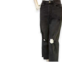 Load image into Gallery viewer, Women's Black Distressed Jeans