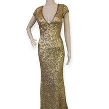 Load image into Gallery viewer, Primavera Couture Elegant Gold Sequin Evening Gown