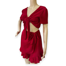 Load image into Gallery viewer, Tie-Front Short Two-Piece Set