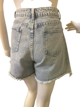 Load image into Gallery viewer, High-Waist Light Wash Denim Shorts