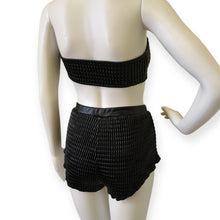 Load image into Gallery viewer, New Commando Faux-Leather Smocked Tube Top And Short Set