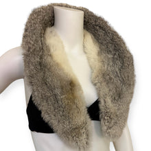 Load image into Gallery viewer, Authentic Vintage White &amp; Grey Fur Shawl Collar