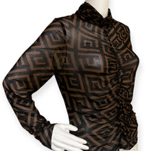 Load image into Gallery viewer, Geometric Patterned Sweet Rain Sheer Top