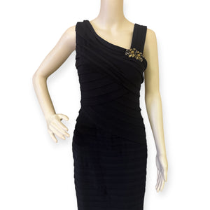 Elegant Black Sleeveless Midi Dress