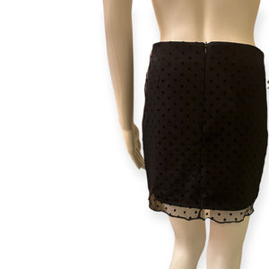 Elegant Polka Dot-Devoré Skort