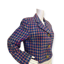 Load image into Gallery viewer, Vintage 90&#39;s Don Caster 100% Silk Patterned Colorful Cropped Blazer
