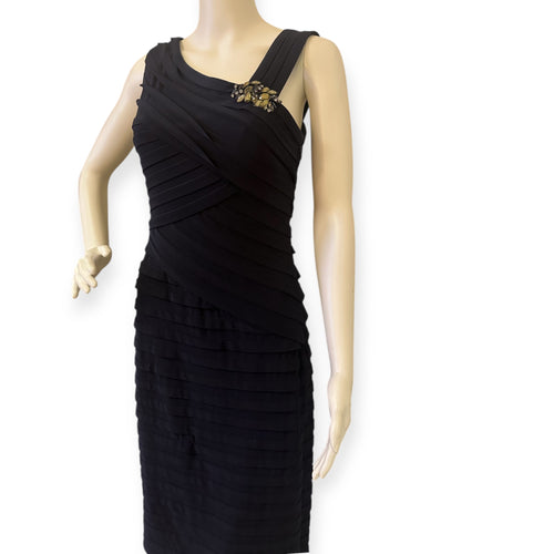 Elegant Black Sleeveless Midi Dress