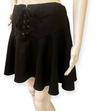 Load image into Gallery viewer, Julia Black Lace-Up suede Skirt