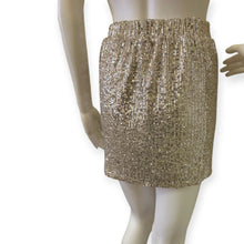 Load image into Gallery viewer, Sparkling Gold Sequin Mini Skirt