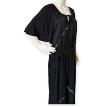 Load image into Gallery viewer, Scott Barrie Elegant Black Dress with Sheer Accents