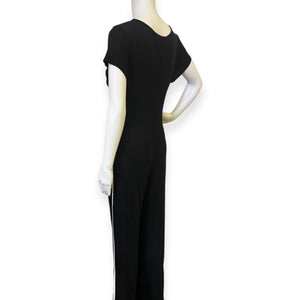 Flared Jumpsuit with White Stripe