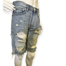 Load image into Gallery viewer, Free People Mid Vintage Indigo Distressed Shorts