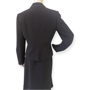 Tahari Elegant Black Skirt Suit