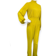Load image into Gallery viewer, Satin Long Sleeve High Neck Jumpsuit