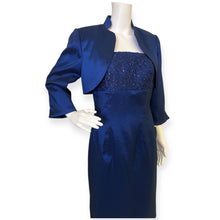 Load image into Gallery viewer, Elegant Sean Couture Beaded Spaghetti Strap Bolero Jacket with Dress