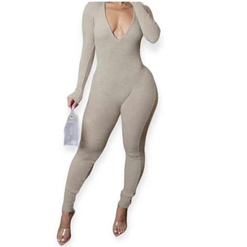 Lux Perfect Oatmeal Jumpsuit