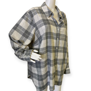 Metallic Flannel Modern Classic Shirt- Chimney Plaid