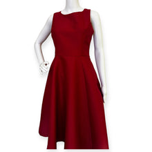 Load image into Gallery viewer, Ovella Red Sleeveless Fit-and-Flare Dress