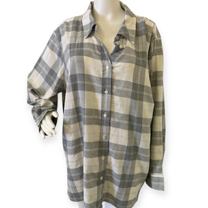 Metallic Flannel Modern Classic Shirt- Chimney Plaid