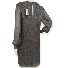 Load image into Gallery viewer, Elegant Foil Metallic Long Sleeve Dress