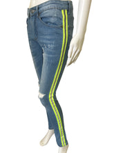 Load image into Gallery viewer, Neon Green Reflector Jeans