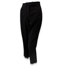 Load image into Gallery viewer, Elegant Black Women's Pants with Fringe Detail