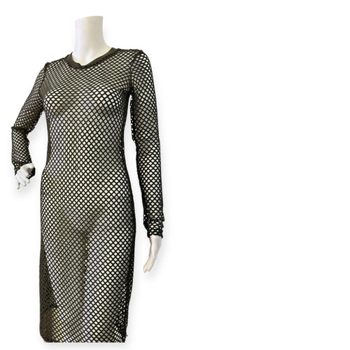 Olive Net Dress