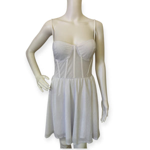 Gaia Glitter Mesh Mini Dress