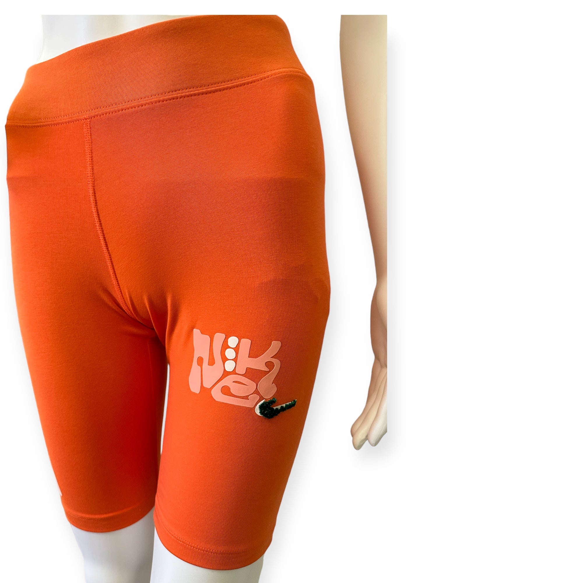 nike biker shorts orange
