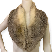 Load image into Gallery viewer, Authentic Vintage White &amp; Grey Fur Shawl Collar