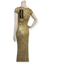 Load image into Gallery viewer, Primavera Couture Elegant Gold Sequin Evening Gown