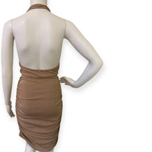 Load image into Gallery viewer, Nude Halter Cutout Dress