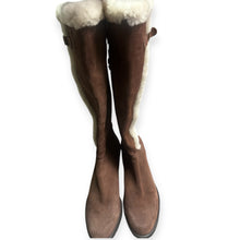Load image into Gallery viewer, Lauren by Ralph Lauren Rosella Boots Brown Shearling-Lined Knee-High Boots